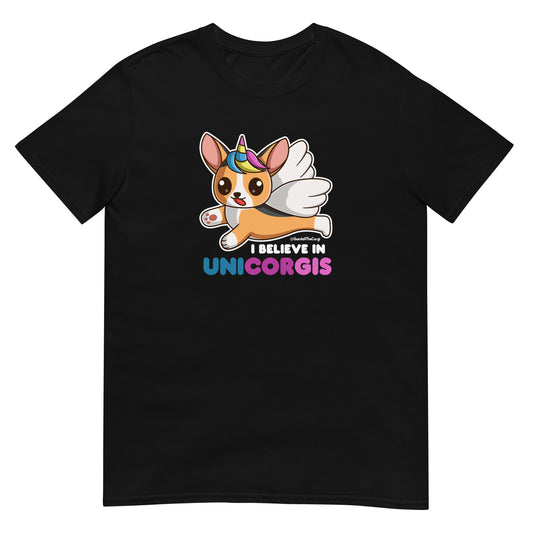 I Believe in Unicorgis - Light Font - Short-Sleeve Unisex T-Shirt