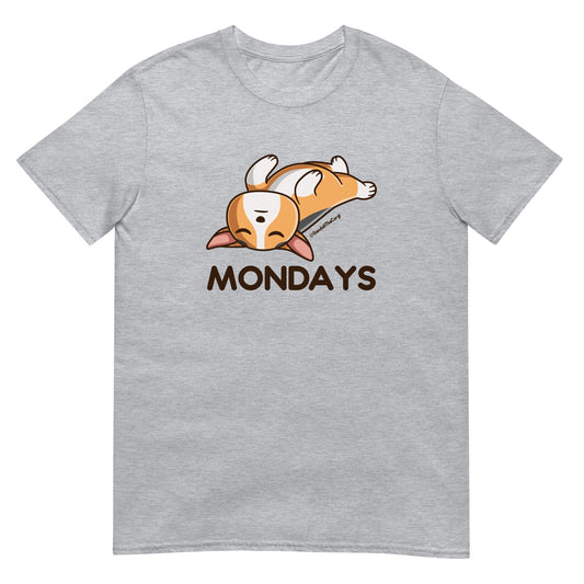 Corgi Mondays - Dark Font - Short-Sleeve Unisex T-Shirt